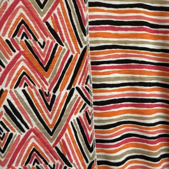 Multiples Top 3X Women Mix Print Geometric Lagenlook Artsy Comfort Stretch NWT - Picture 3 of 7